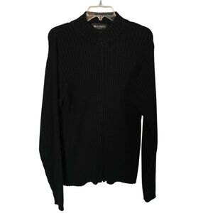 EUC Brandini Ribbed Full Zipper Sweater